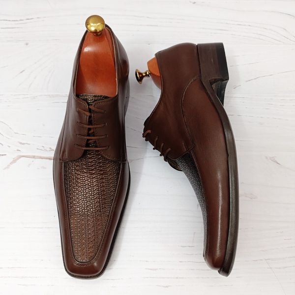 کفش مردانه زیره چرم طبیعی گاومیش مدل سانتوز تک سایز