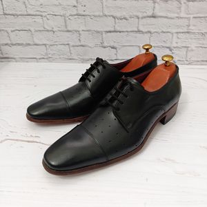 خرید اینترنتی کفش مردانه زیره چرم طبیعی گاومیش مدل برت سوراخدار تک سایز