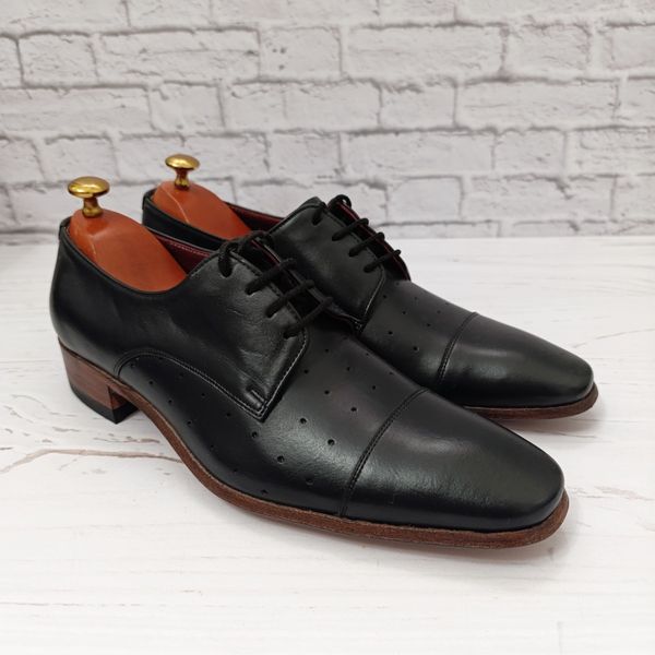 کفش مردانه زیره چرم طبیعی گاومیش مدل برت سوراخدار تک سایز