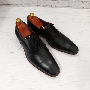 فروش اینترنتی کفش مردانه زیره چرم طبیعی گاومیش مدل برت سوراخدار تک سایز