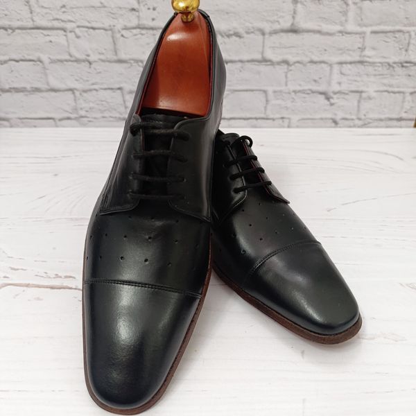 کفش مردانه زیره چرم طبیعی گاومیش مدل برت سوراخدار تک سایز