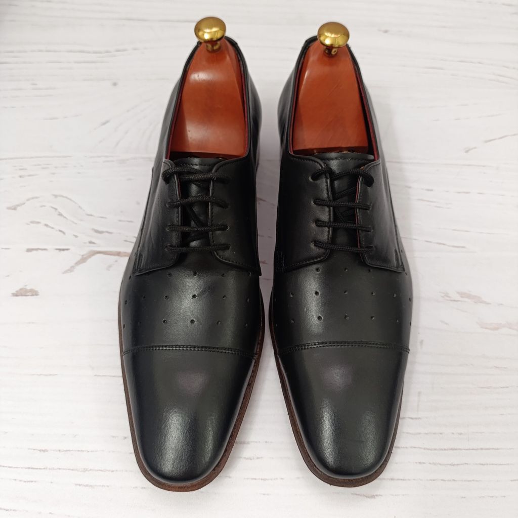 قیمت کفش مردانه زیره چرم طبیعی گاومیش مدل برت سوراخدار تک سایز