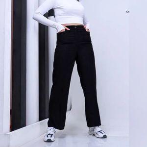 شلوار زنانه نیم بگ مخمل کبریتی پاییزه مشکی 001