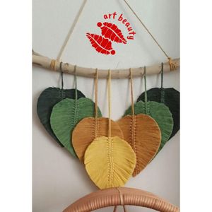 دیوارکوب برگ مکرومه مدل پاییز