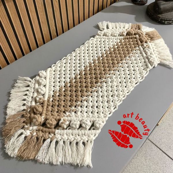 رانر مکرومه دو رنگ طرح مونا