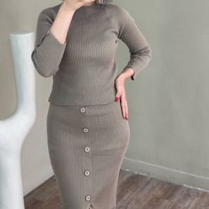 خرید اینترنتی ست بافت بلوز دامن دخترانه