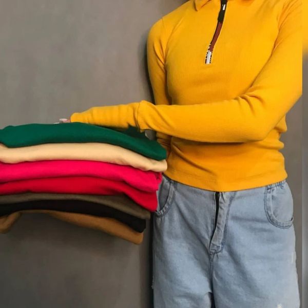 بلوز فینگردار جلو زیپ کبریتی