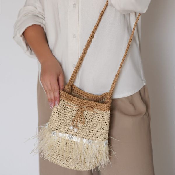 کیف رافیا دست دوز لوپه