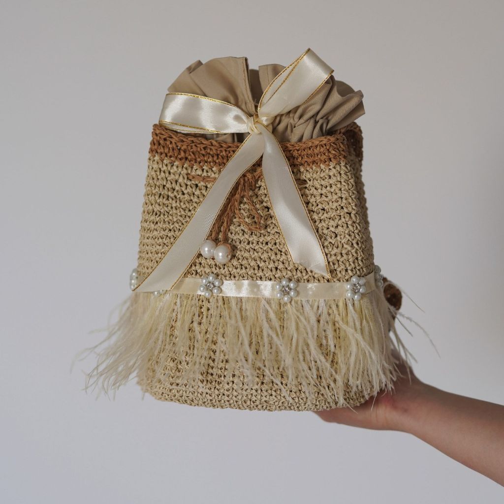 فروش اینترنتی کیف رافیا دست دوز لوپه