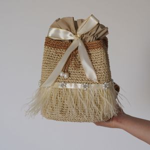 فروش اینترنتی کیف رافیا دست دوز لوپه