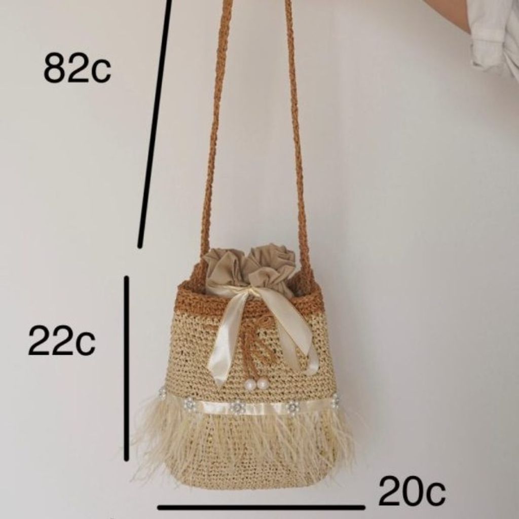 خرید انلاین کیف رافیا دست دوز لوپه