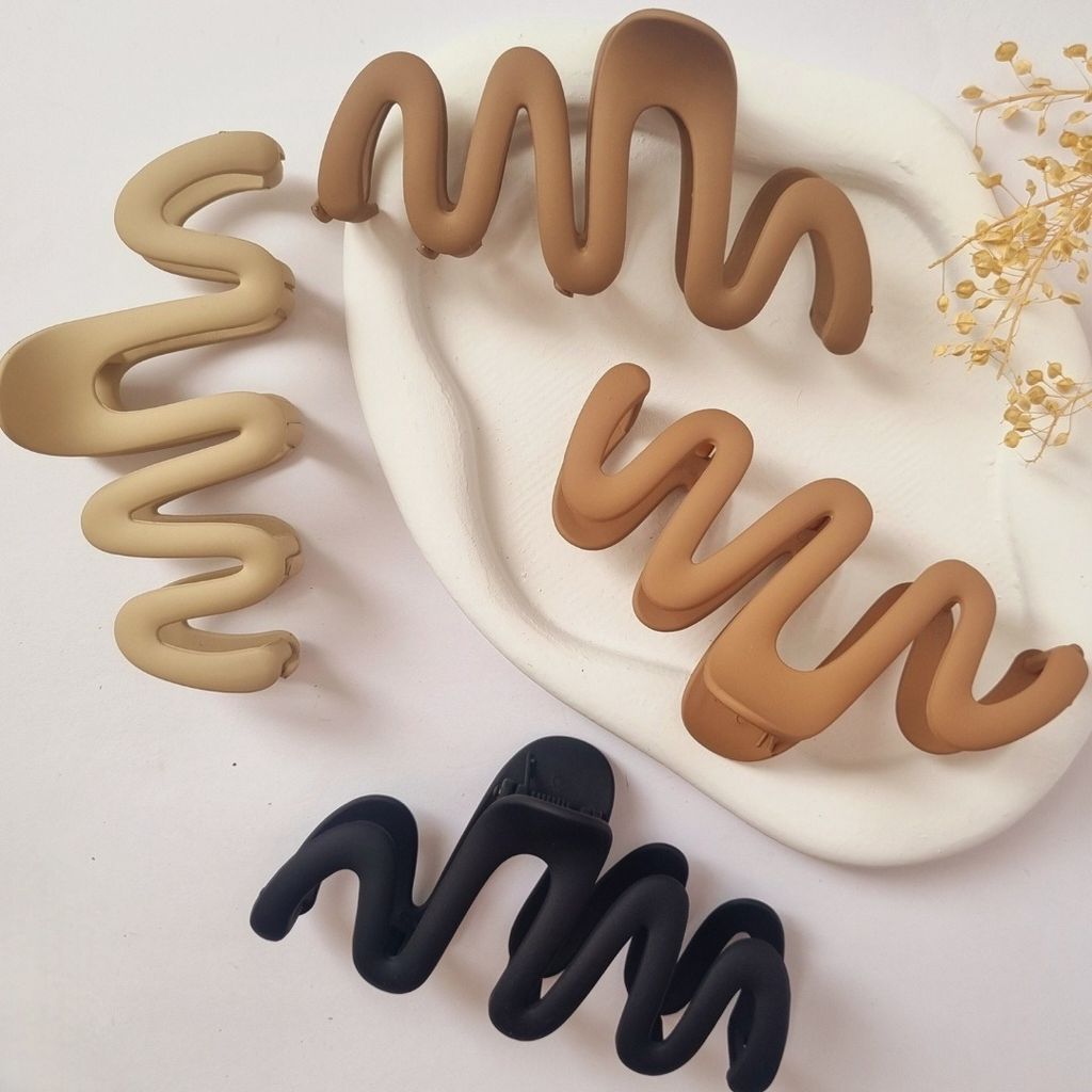 فروش اینترنتی کلیپس زنانه بزرگ طرح ضربان _گیره شیک برای موهای پرپشت