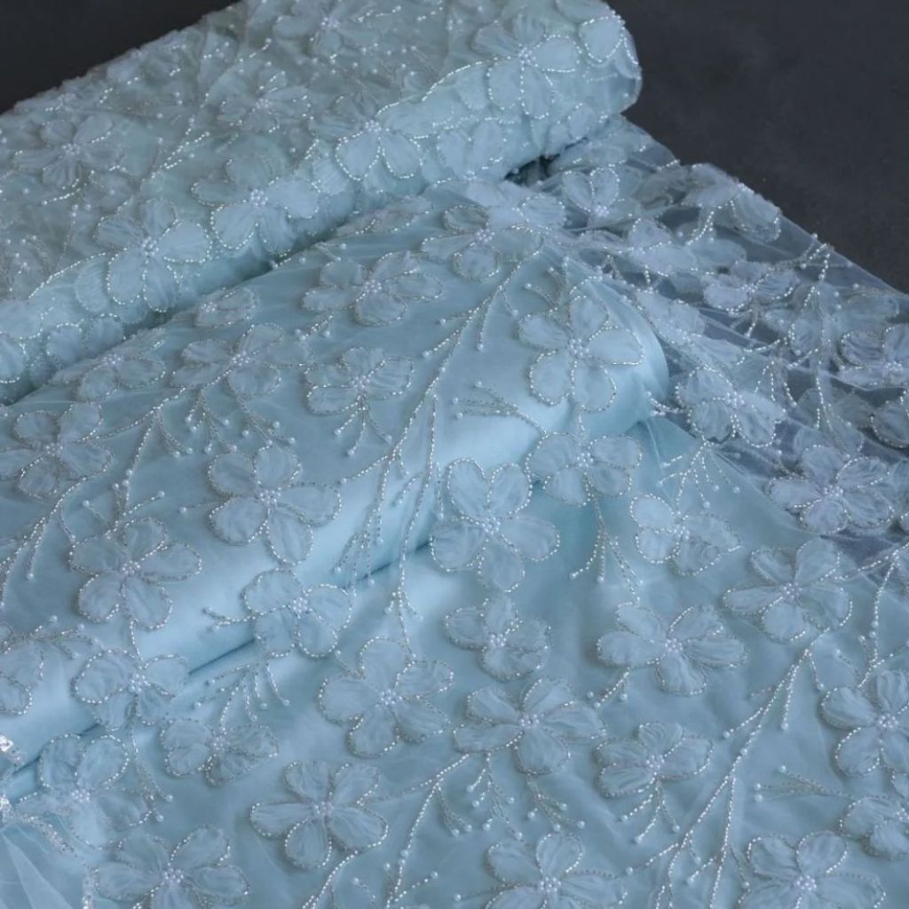 خرید انلاین پارچه دانتل تور دوزی