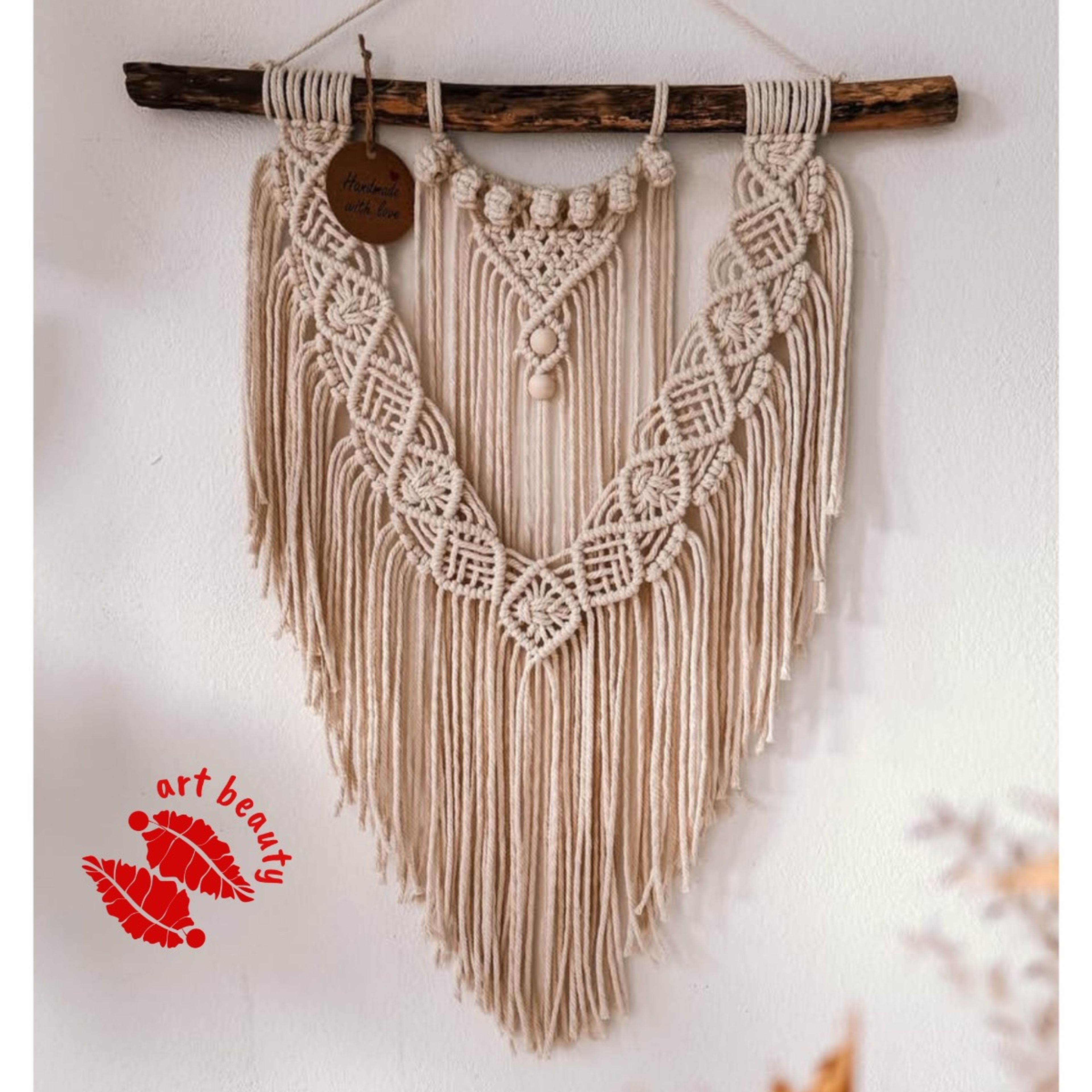 فروش اینترنتی دیواراویز مکرومه دکوری طرح ایلار