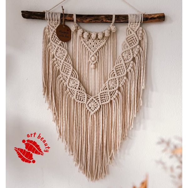 دیواراویز مکرومه دکوری طرح ایلار