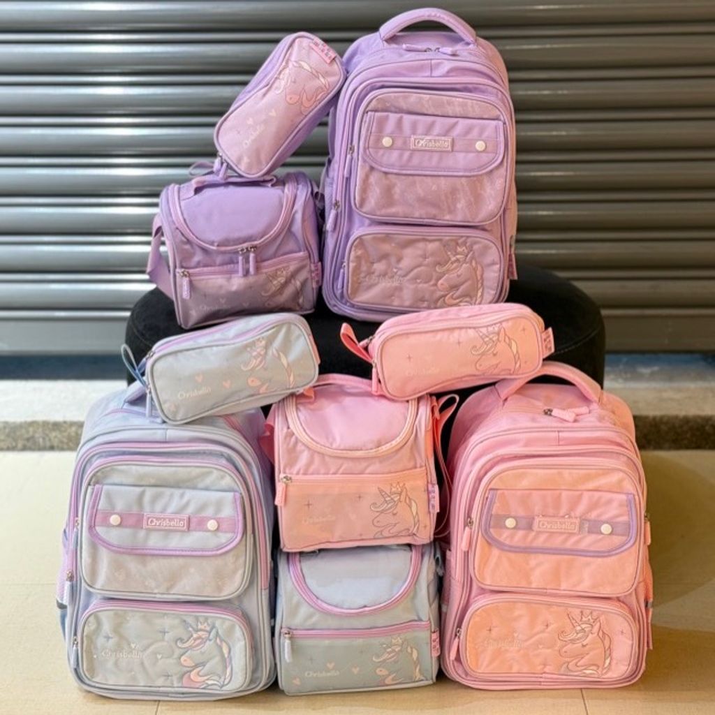 خرید اینترنتی قیمت کوله پشتی اورجینال سه تیکه طرح تکشاخ برند Chrisbella کد 4060802