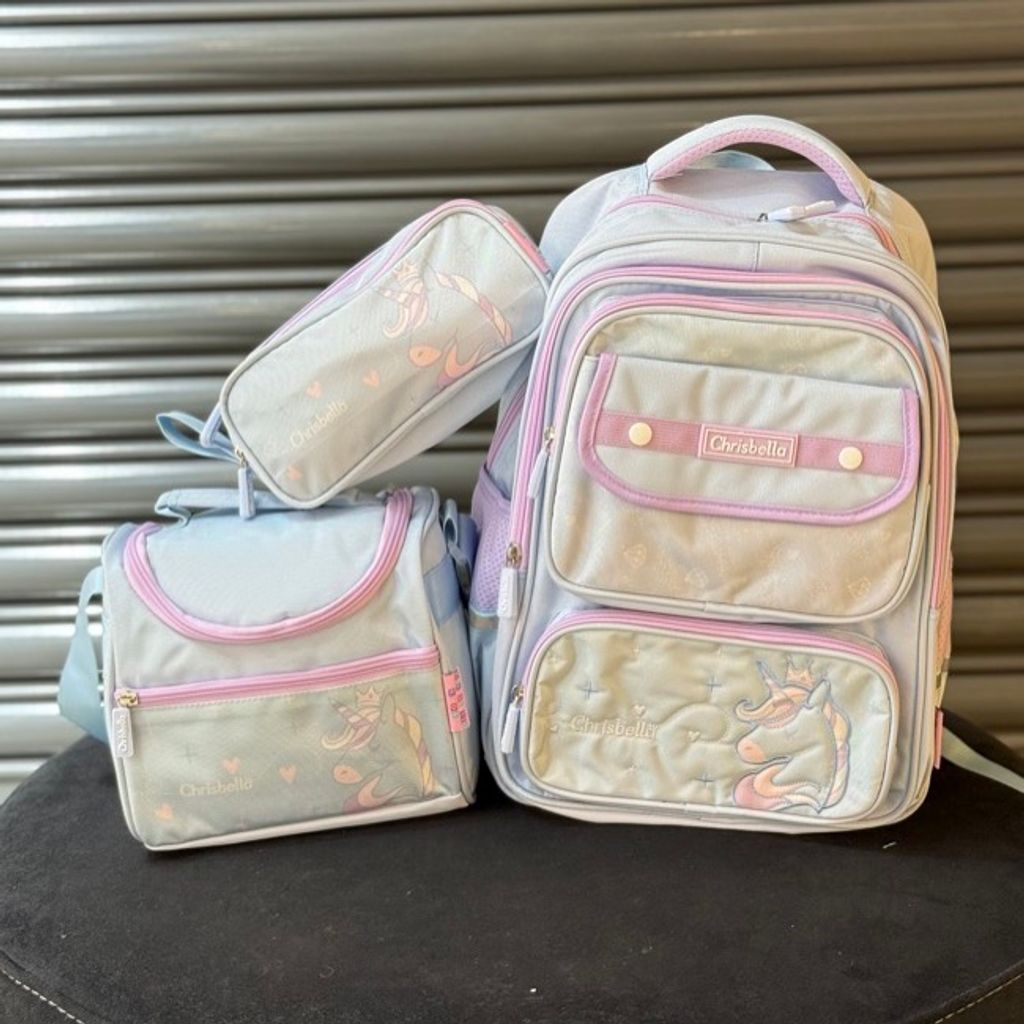 خرید اینترنتی قیمت کوله پشتی اورجینال سه تیکه طرح تکشاخ برند Chrisbella کد 4060802