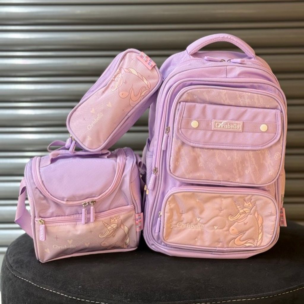 خرید اینترنتی قیمت کوله پشتی اورجینال سه تیکه طرح تکشاخ برند Chrisbella کد 4060802