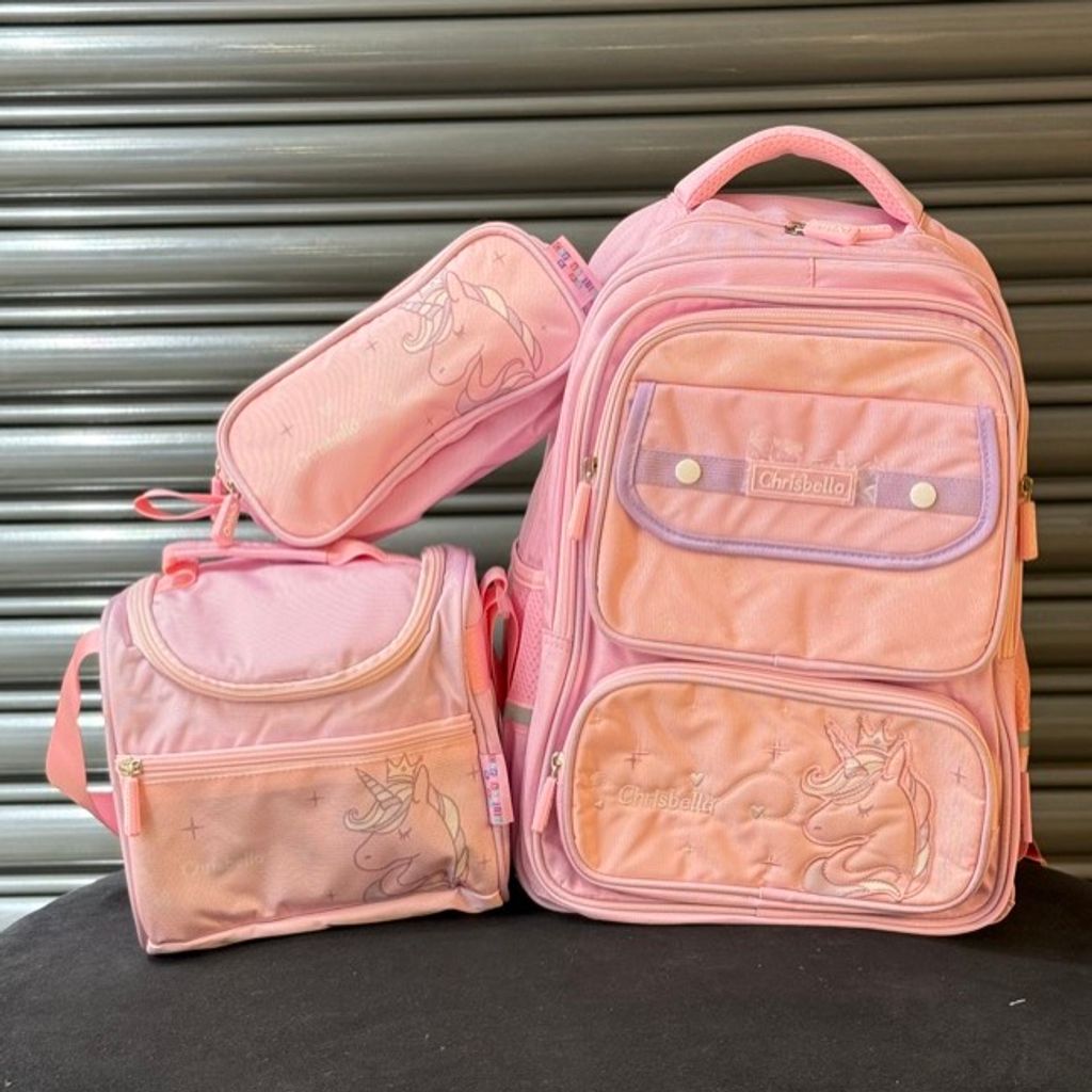 خرید اینترنتی قیمت کوله پشتی اورجینال سه تیکه طرح تکشاخ برند Chrisbella کد 4060802