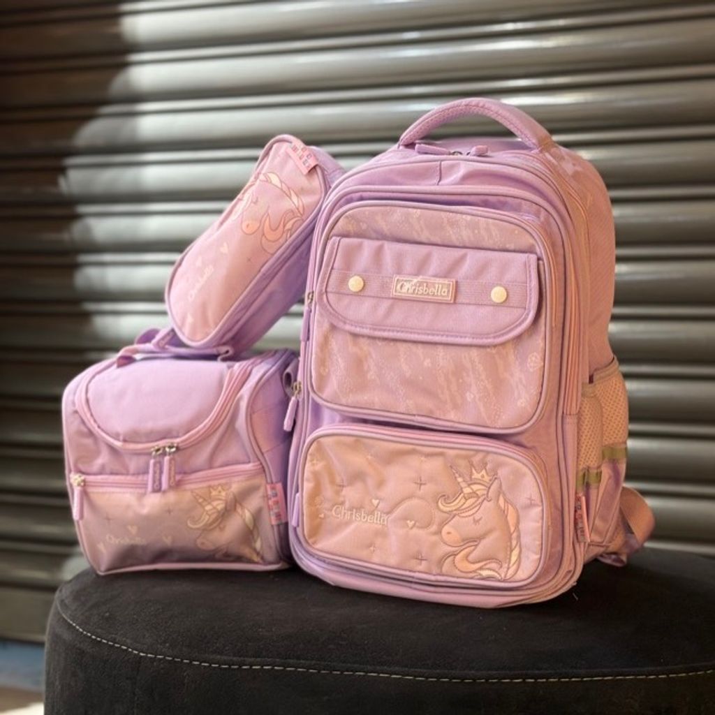 خرید اینترنتی قیمت کوله پشتی اورجینال سه تیکه طرح تکشاخ برند Chrisbella کد 4060802