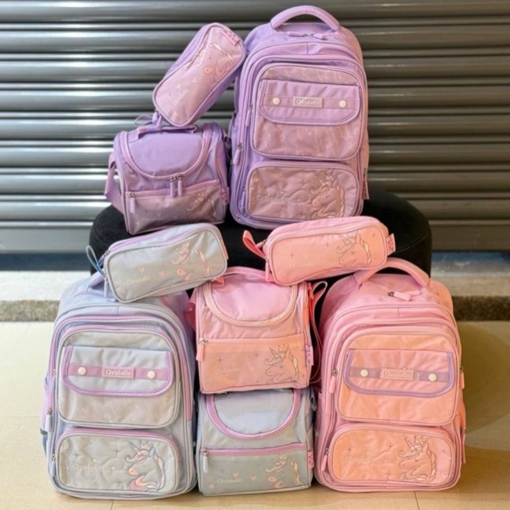 خرید اینترنتی کوله پشتی اورجینال سه تیکه طرح تکشاخ برند Chrisbella کد 4060802