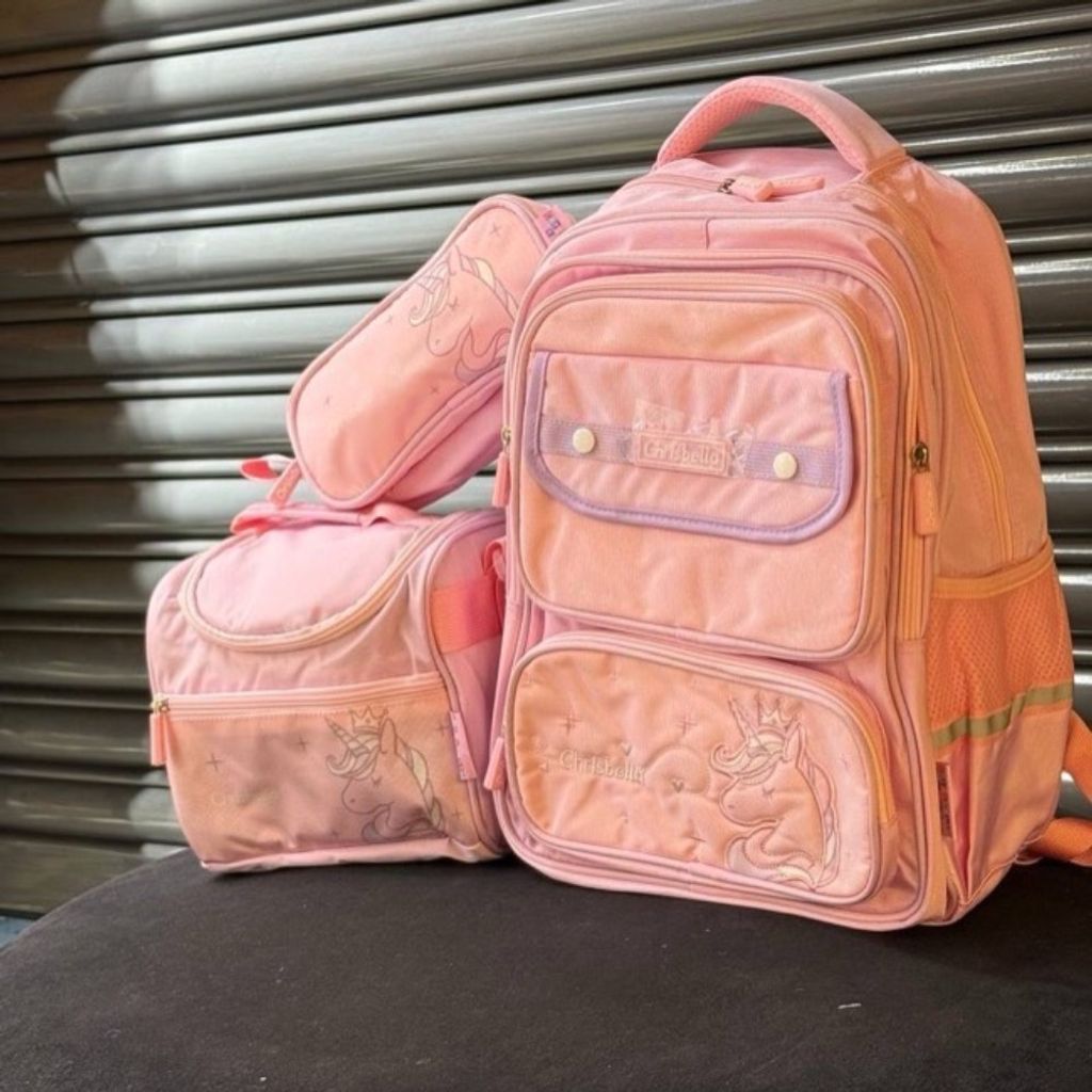 قیمت کوله پشتی اورجینال سه تیکه طرح تکشاخ برند Chrisbella کد 4060802