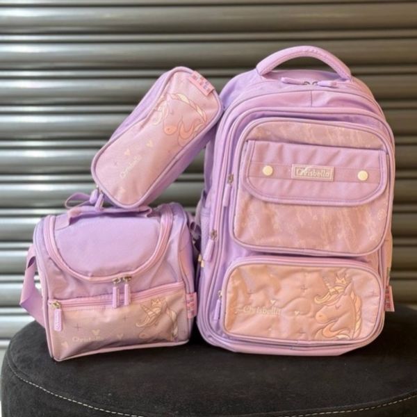 کوله پشتی اورجینال سه تیکه طرح تکشاخ برند Chrisbella کد 4060802