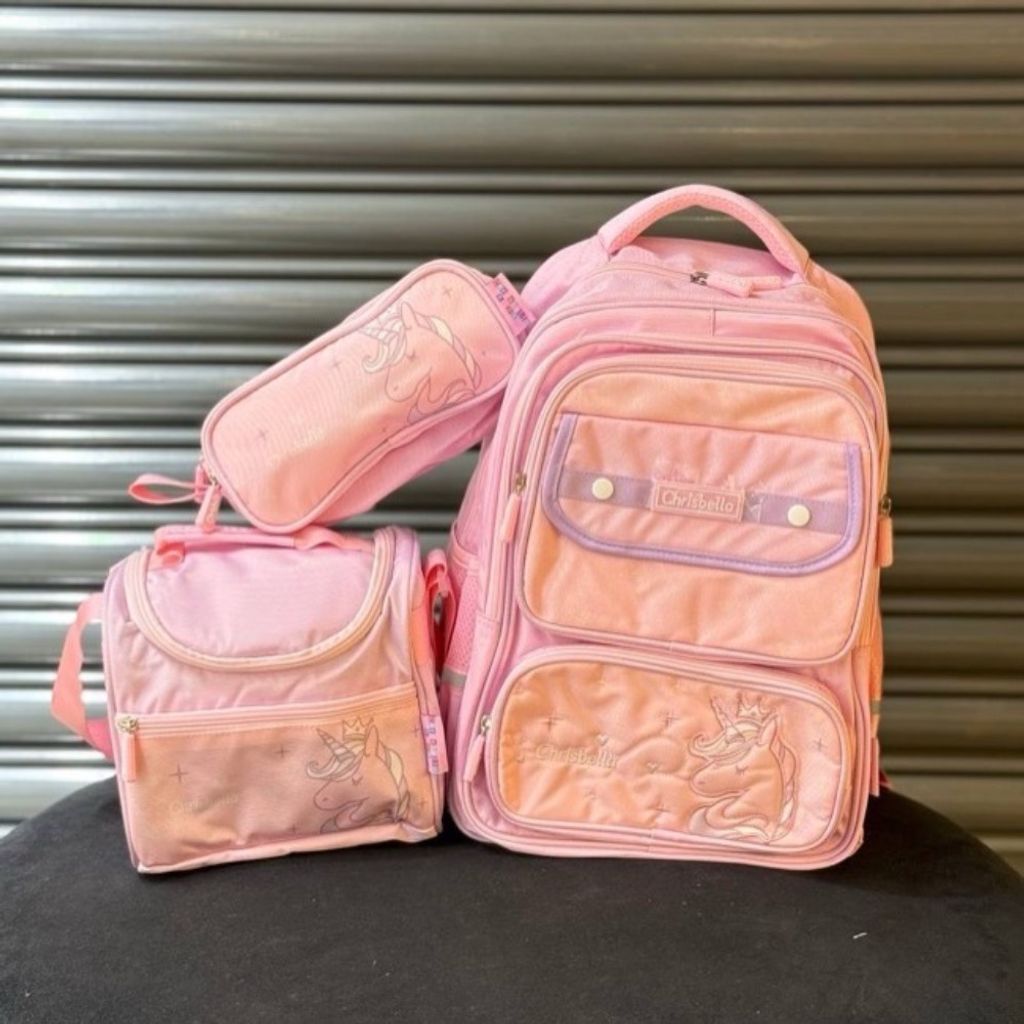 مشخصات کوله پشتی اورجینال سه تیکه طرح تکشاخ برند Chrisbella کد 4060802