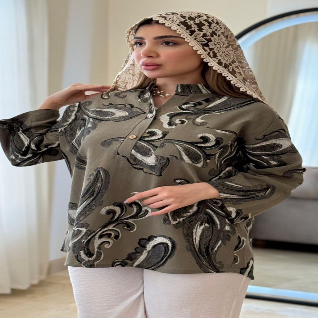 خرید اینترنتی قیمت بلوز دورس دو نخ پنبه لاکرا وارداتی