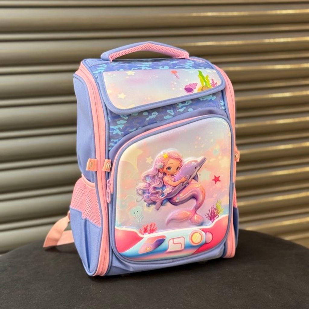 خرید اینترنتی قیمت کوله پشتی بچگانه صندوقی پری و دلفین برند K-Z کد 4060806