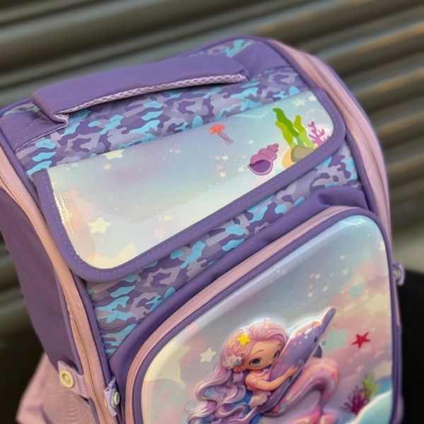 کوله پشتی بچگانه صندوقی پری و دلفین برند K-Z کد 4060806