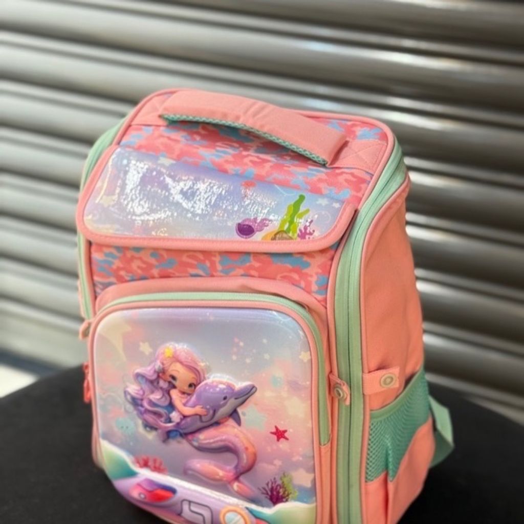 خرید آنلاین کوله پشتی بچگانه صندوقی پری و دلفین برند K-Z کد 4060806