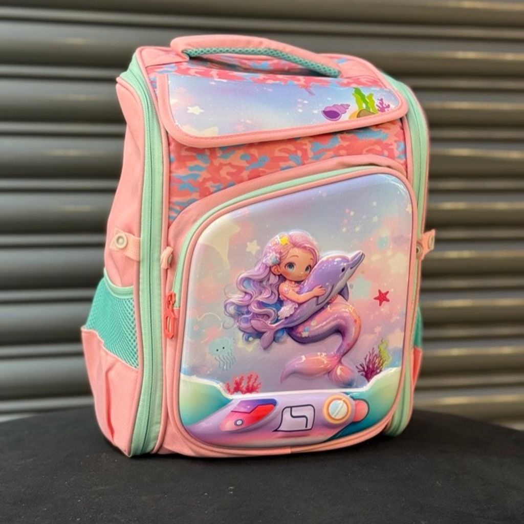 خرید اینترنتی قیمت کوله پشتی بچگانه صندوقی پری و دلفین برند K-Z کد 4060806