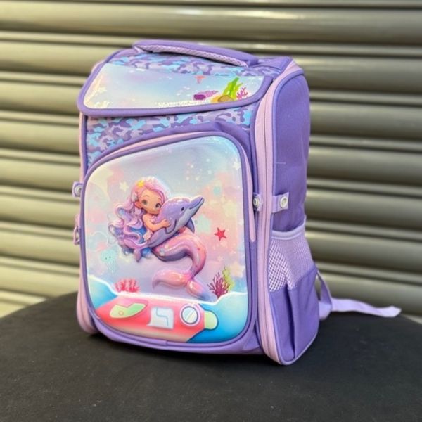 کوله پشتی بچگانه صندوقی پری و دلفین برند K-Z کد 4060806