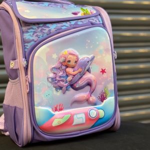 فروش اینترنتی کوله پشتی بچگانه صندوقی پری و دلفین برند K-Z کد 4060806