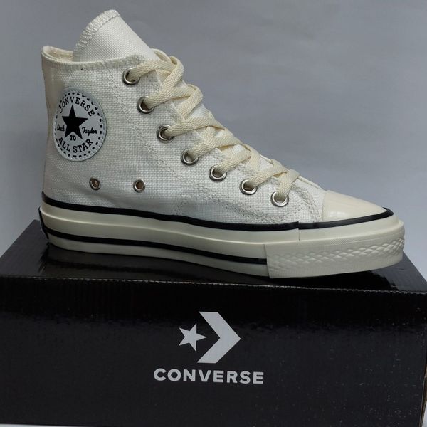 کتونی آلستار کانورس ساق بلند سفید استخوانی All star