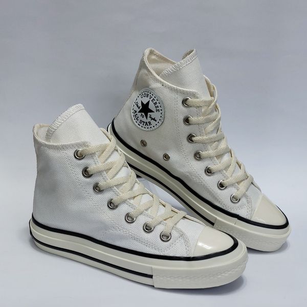 کتونی آلستار کانورس ساق بلند سفید استخوانی All star