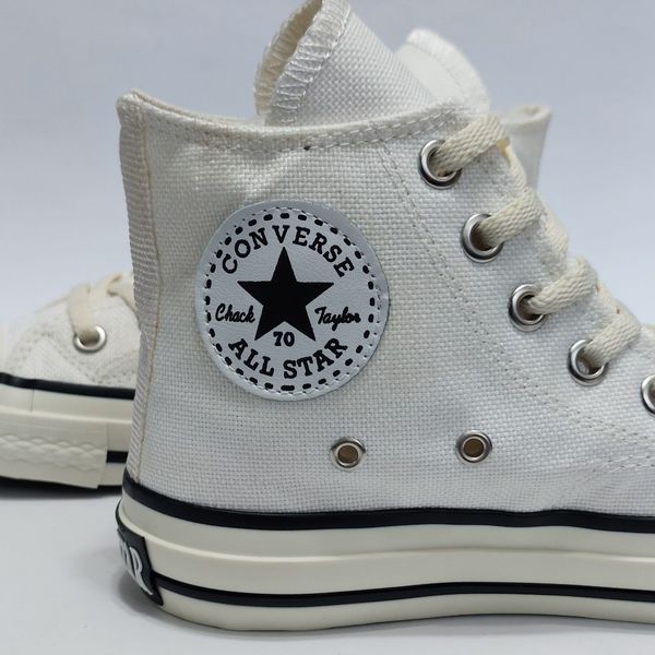 کتونی آلستار کانورس ساق بلند سفید استخوانی All star