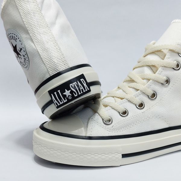 کتونی آلستار کانورس ساق بلند سفید استخوانی All star