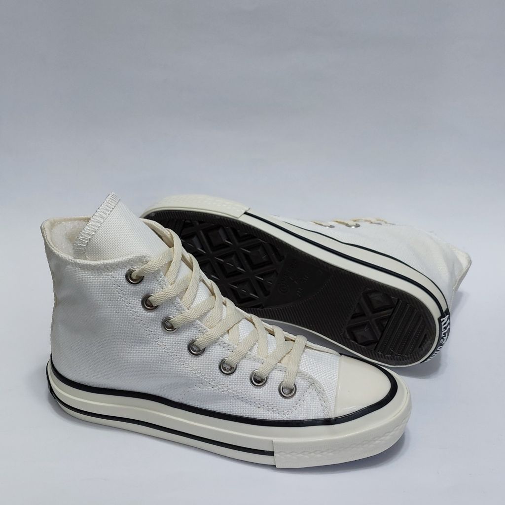 خرید اینترنتی کتونی آلستار کانورس ساق بلند سفید استخوانی All star