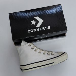 خرید انلاین کتونی آلستار کانورس ساق بلند سفید استخوانی All star