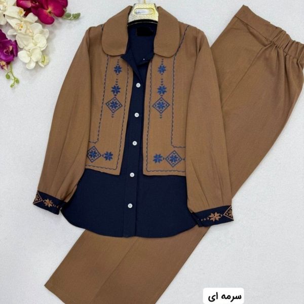 سه تیکه گلدوزی ارغوان نورا