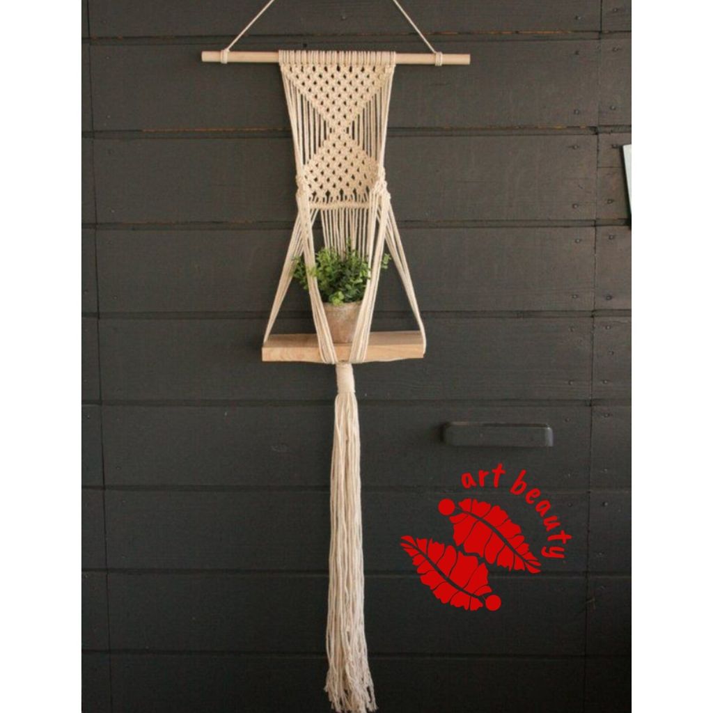 خرید آنلاین هولدر آویزگلدان مکرومه طرح دلربا