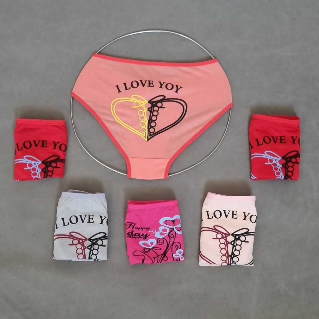 قیمت شورت نخی زنانه پشت چاپی فانتزی سایز دو ایکس لارج بسته 6عددی