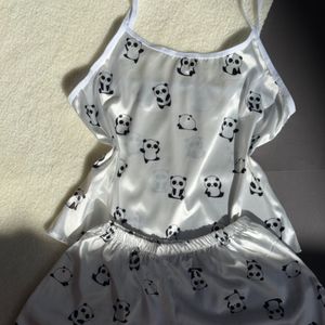 خرید آنلاین تاپ و شلوارک ساتن پاندا