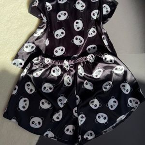 خرید اینترنتی تاپ و شلوارک ساتن پاندا