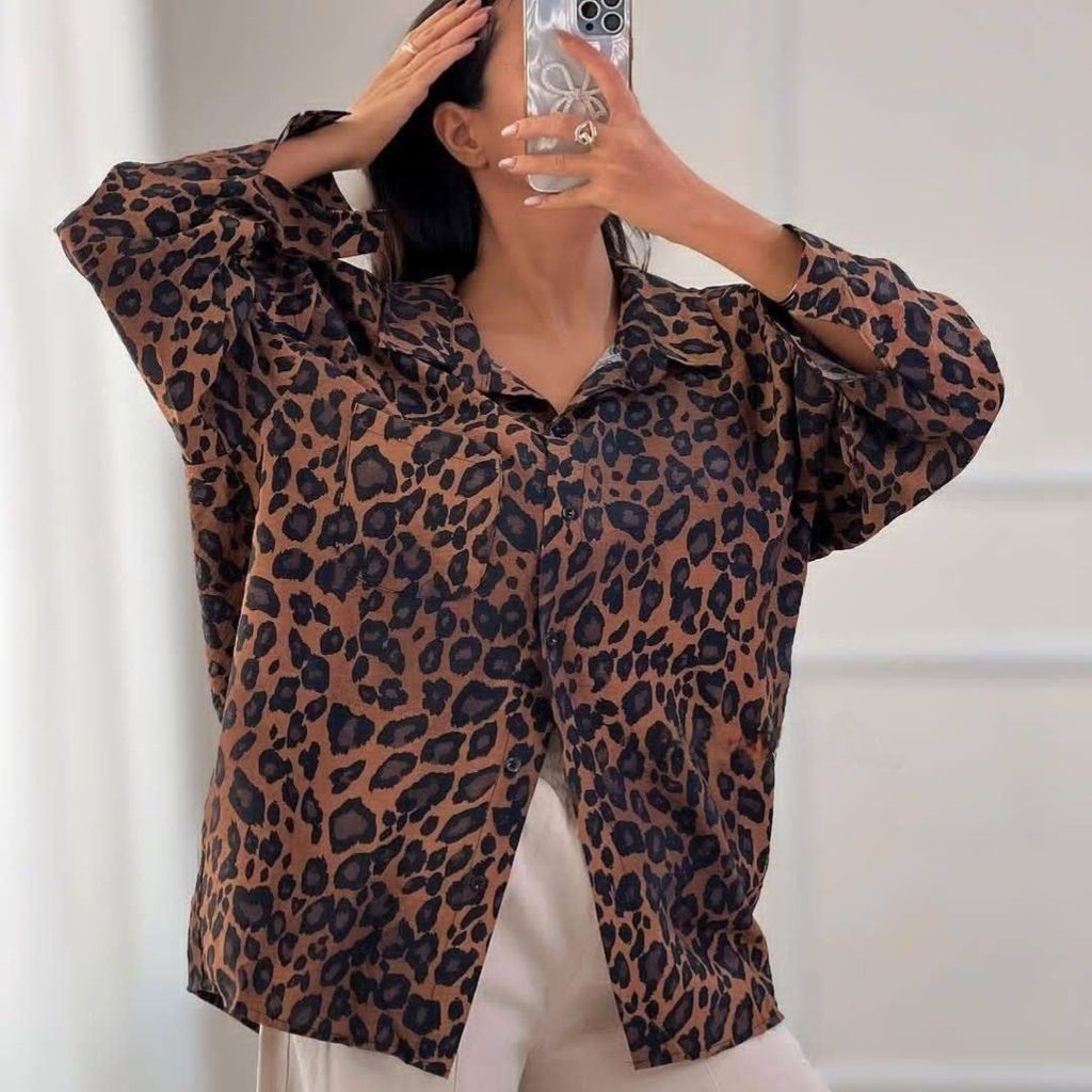 قیمت ارزان شومیز مزونی پلنگی