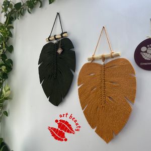 تک برگ انجیری مکرومه طرح آنل