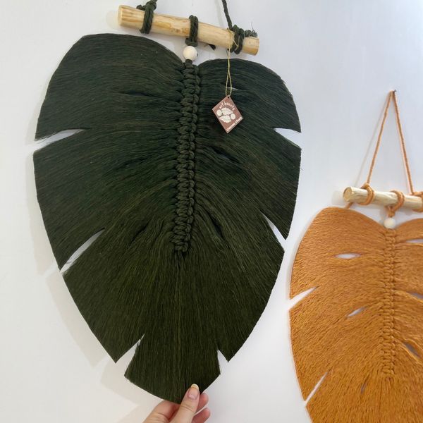 تک برگ انجیری مکرومه طرح آنل