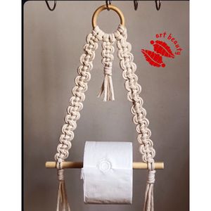 هولدر دستمال مکرومه کاربردی طرح موکا